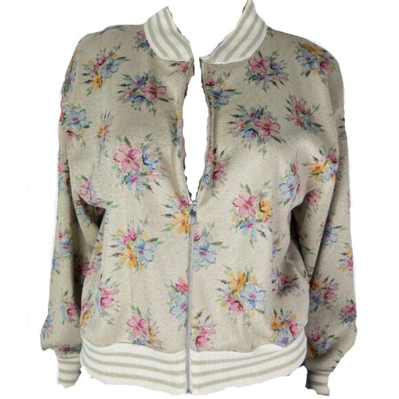Brand New Maeve Lurex Printed Knit Bomber Jacket - Picture 4 of 10